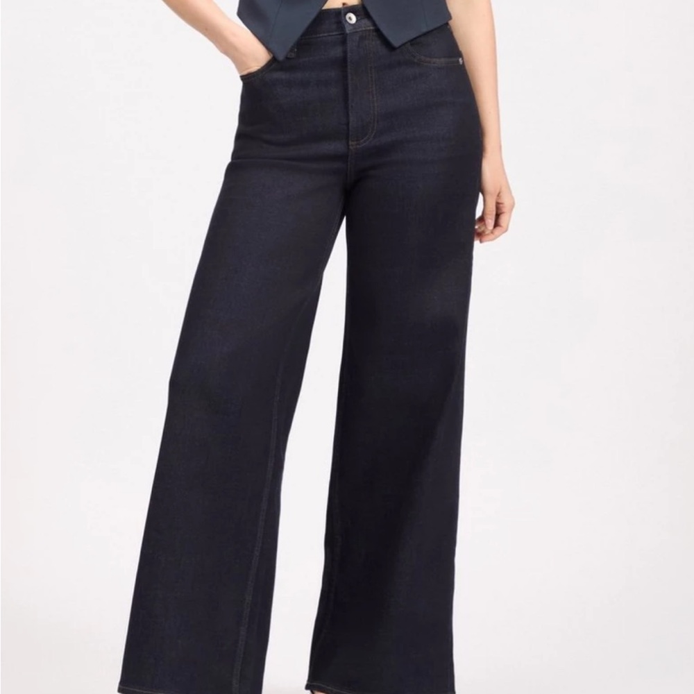 rag & bone Serena Dark Indigo Wide-Leg High-Rise Jeans